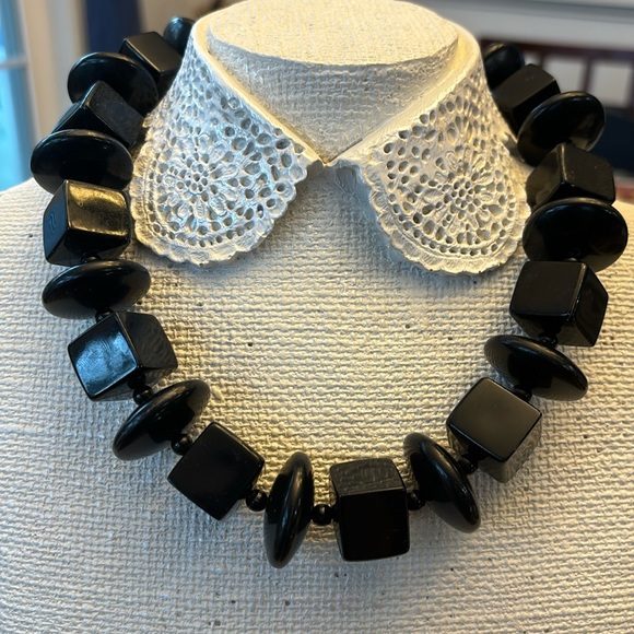 None Jewelry - Black Statement Necklace
